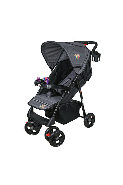 Kiko COMFORTABLE STROLLER TOYS TRAY 6 WHEELS (0 M+) Grey