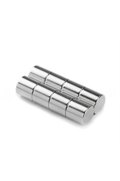 Dünya Magnet Yuvarlak Neodyum Mıknatıs Güçlü 10x10 mm (10 Adet)