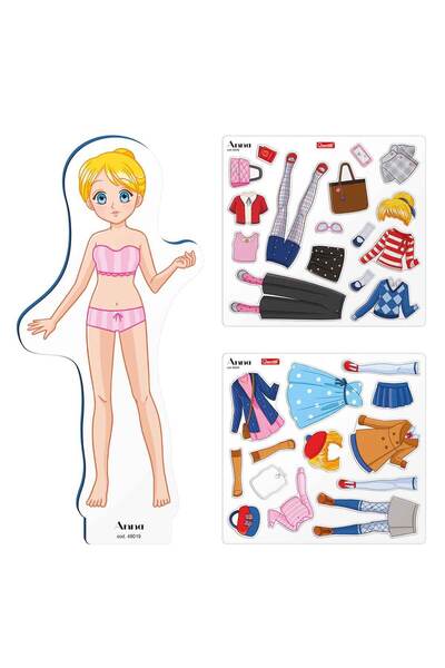 Sunman Quercetti Magnetic Fashion Doll Anna Hobby Set 29 Pieces