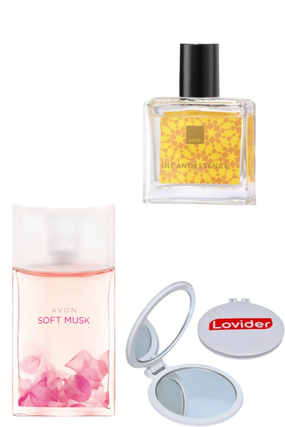 AVON Soft Musk Kadın Parfüm EDT 50ml + Incandessence Kadın Parfüm EDP 30ml + ...