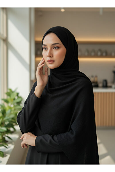 Modakaşmir Fashion Cashmere Sapphire Shawl Black