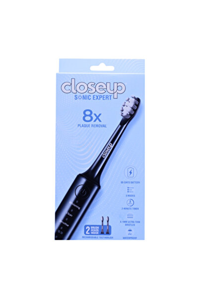 Closeup EXPERT ELECTRIC T\B BLACK +2 BRUSH HEADS