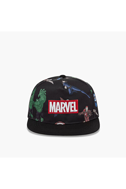 Marvel قبعة مطبوعة برسومات أفنجرز مع إغلاق بخطاف وحلقة