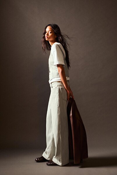 Pull & Bear Orta bel baggy jean