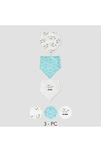 Juniors Printed Bib with Button Closure - Set of 3