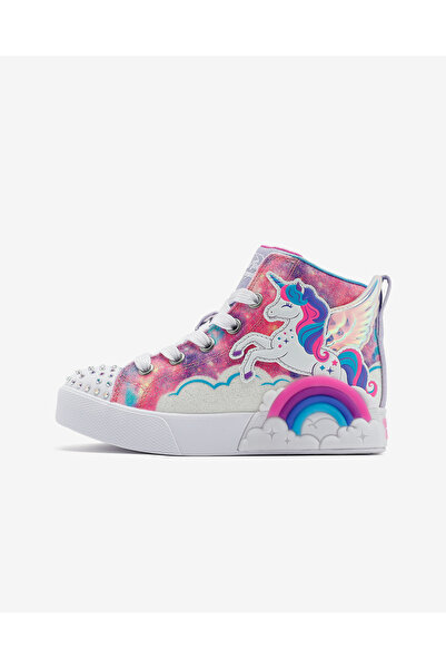 SKECHERS TWİNKLE MAGİC Büyük Kız Çocuk Pembe Işıklı Bot 314325L HPMT