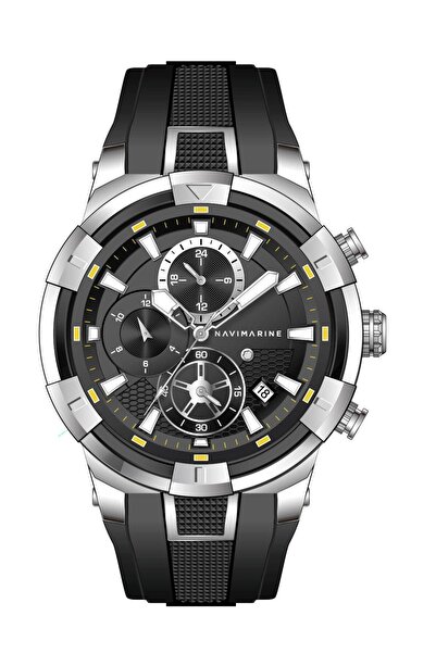 Navimarine Black Silicone Cord Men's Wristwatch L-Nvm118-Al3