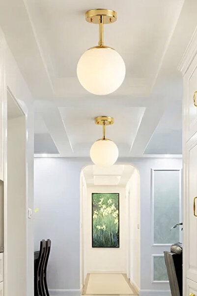 RONİSU AYDINLATMA Axon Tekli Camlı Plafonyer - Modern Tekli Camlı Plofonyer