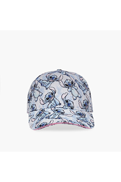 Disney قبعة مطبوعة بتطريزات مع إغلاق بخطاف وحلقة