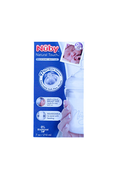Nuby رضاعة سيليكون من إن تي ٢١٠ مل