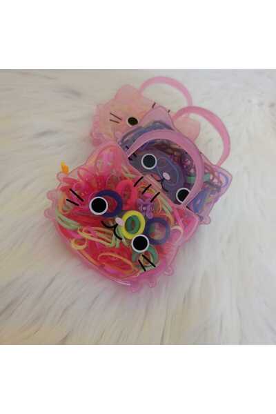 Masal Gurumi Girl with a Cat Bag and Rubber Buckle Set