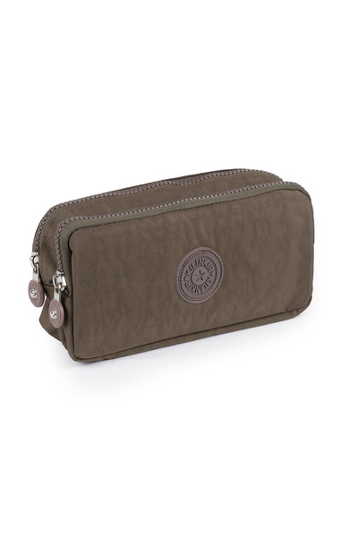 İMAKS Krinkıl / Klinkır Waterproof 2 Compartment Mobile Phone Hand School Makeup Bag Wallet Pen Holder Mink K003