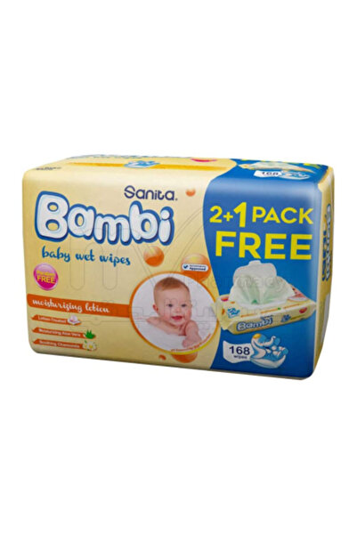 Sanita مناديل بامبي للأطفال فائقة النظافة 3 × 64 منديل