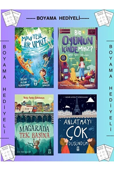 Timaş Yayınları Boyamalı Mavi Yeşil Bir Umut Bir Oyunun İçinde Miyiz Mağarada...