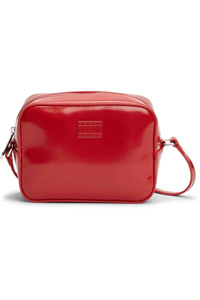 Tommy Hilfiger Women's Brand Logo Red Shoulder Bag Suitable for Daily Use Aw0...