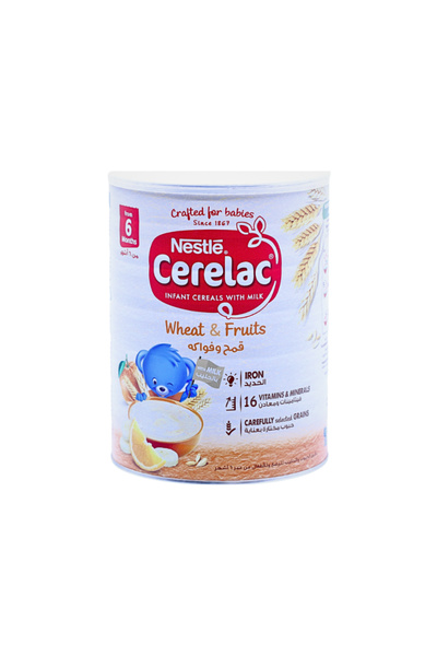 Cerelac WHEAT& 4 FRUITS W\MILK +6M 1KG