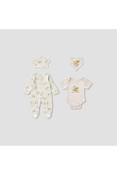 Disney طقم هدايا ملابس مطبوع عليه صورة سيمبا مكون من 4 قطع