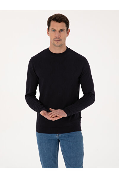 Cacharel Navy Blue Slim Fit Sweater 50318950-Vr033