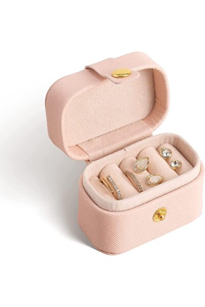 Arabest صندوق مجوهرات، حافظة خاتم مجوهرات للسفر، صندوق خاتم مجوهرات صغير، حافظة مجوهرات صغيرة للسفر قابلة للحمل