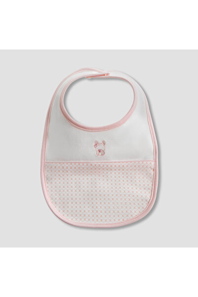 giggles Embroidered Bib with Snap Button Closure