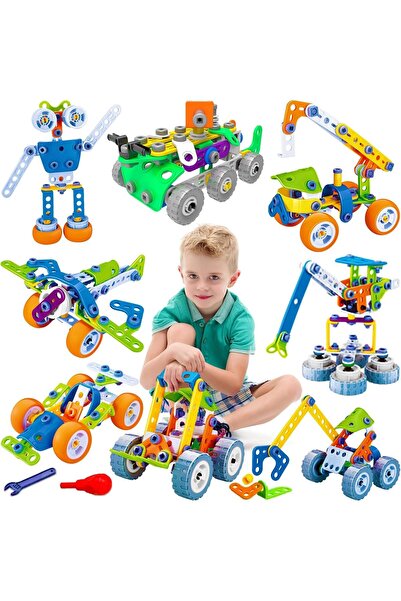 Arabest 175 Pieces Stem Building Toys,Built Into 11 Different Fun Models,with...