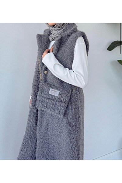 Raya Gym Kürklü Çantalı Yelek