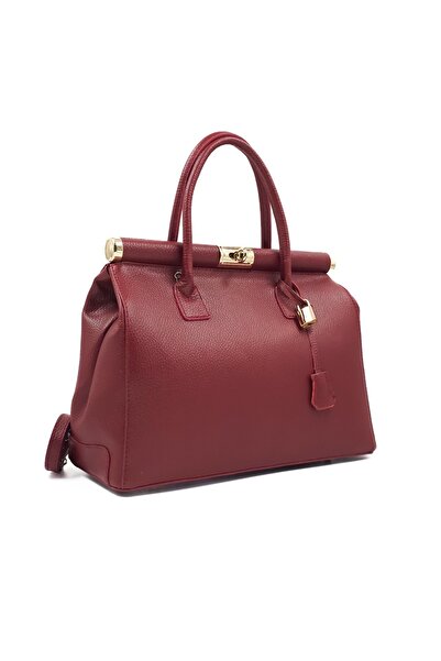 Posete Fagaras Jennifer Leather Purse - Cherry Red, Genuine Leather Office Bag, Handbag, Bags