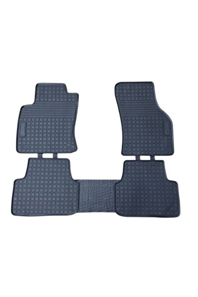 DELUXETUNING Rubber Floor Mats Compatible with VW Golf 7 VII 2012 - 2020