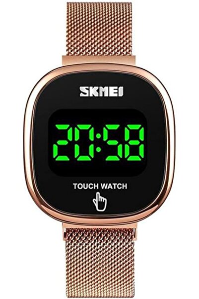 Arabest ساعة رقمية، شاشة لمس LED، مقاومة للماء من الفولاذ المقاوم للصدأ، مناسبة لمكتب العمل