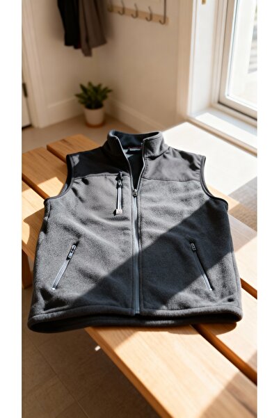 BİRMONT Kolsuz Polar İş Yeleği Fermuarlı Cepli Softshell