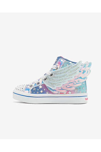 SKECHERS TWİ-LİTES 2.0 - DREAMY WİNGS Büyük Kız Çocuk Mavi Işıklı Spor Ayakka...