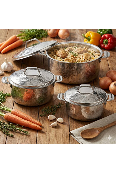 Maxima ✨ Premium Stainless Steel Food Storage Set – 1500 | 2500 | 3500 ml 🍲🔥 Indian elegance… and lasting quality 🤍