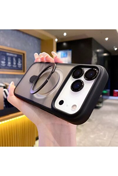 HYPERSOFT iPhone 13 Pro (6.1 Inch) Compatible Standable Metal Detailed Lux Ma...