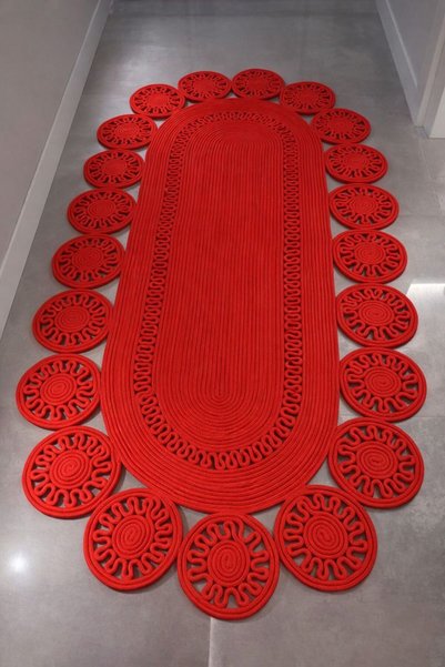 MaVaux Marguerite Özel Tasarım Hasır Jüt Kilim – Koridor, Antre ve Salon Halısı Yolluk