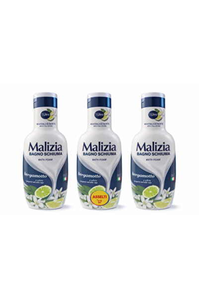 Malizia Set 3 x Bagno Schiuma Bergamot and White Sage, 1 L
