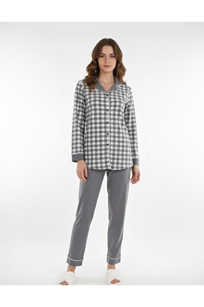 BERAUNDERWEAR Women's Plaid Printed Pajama Set Women's Pajama Set