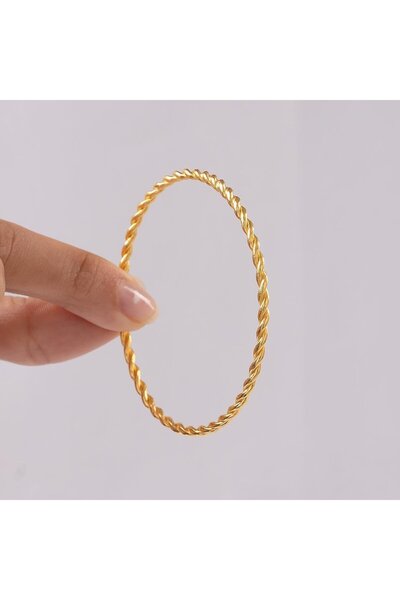 20 Gram Düz İkili Burma Bilezik 22 Ayar