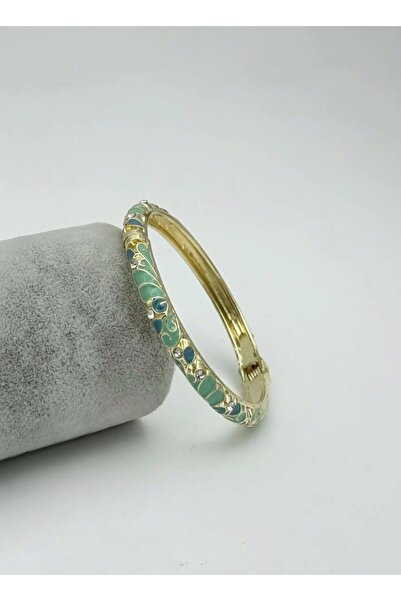 Lujo Aksesuar VIP Şık Mineli Kelepçe Bileklik – Günlük & Özel Gün