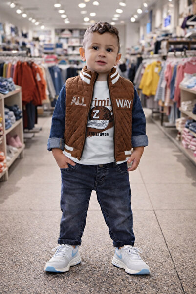 BY LAVİNİA BUTİK BY LAVİNİA Erkek Bebek Kapitone Yelekli 3’lü Takım