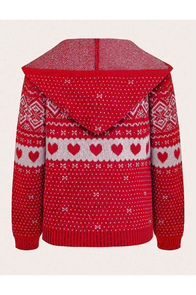 Sheya Shein Curve+ zip-up sweater, red