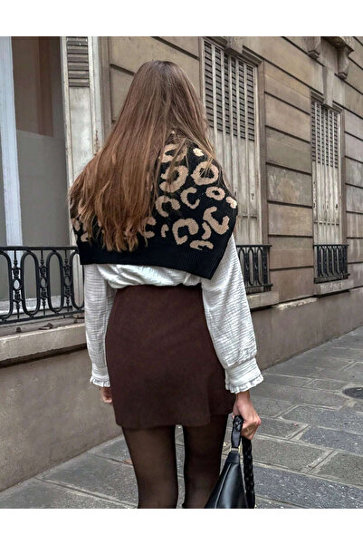 Sheya Shein mini skirt, brown