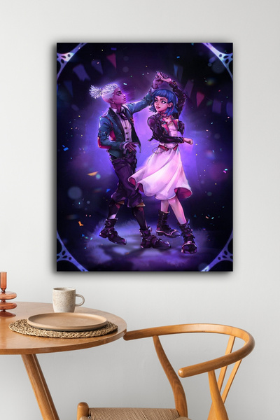 postercraft Arcane Ekko ve Jinx Dance Modern Panel Tablo Poster