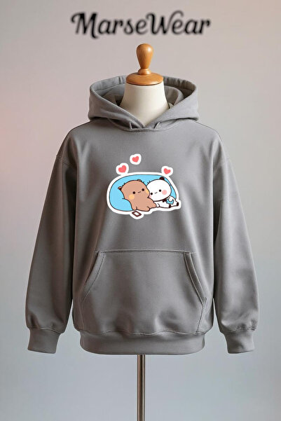 Vordevia Printed Cotton 3 Thread O Oversized K Hooded Sweatshirt