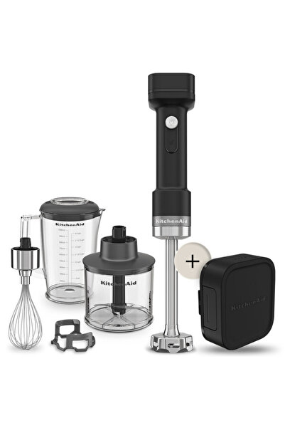 Kitchenaid Blender, tocator și mixer 3 în 1 5KHBRV75BM, 12V, 2 viteze, 5 funcții, USB-C, Negru