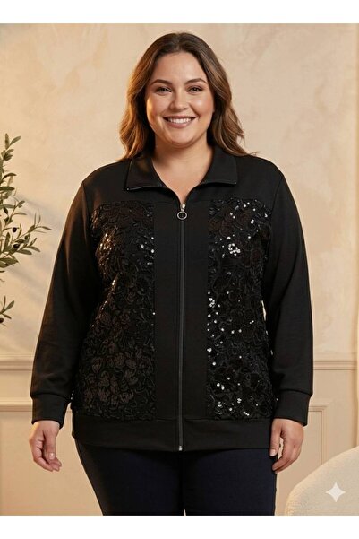 TUSSE Elegant Women's Fancy Sequin Embroidered Classic Zipper Closure Steel F...