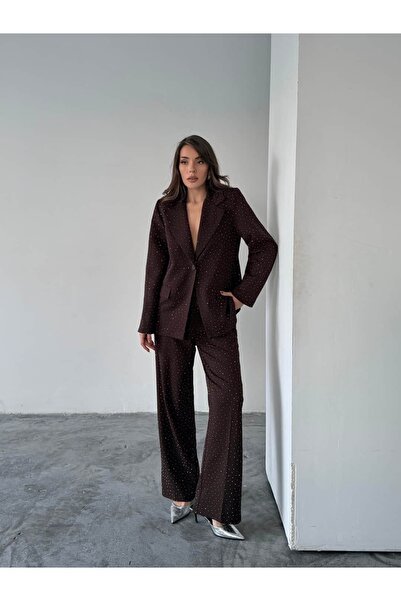 mydukkan.co Premium Stone Detailed Jacket and Pants Set