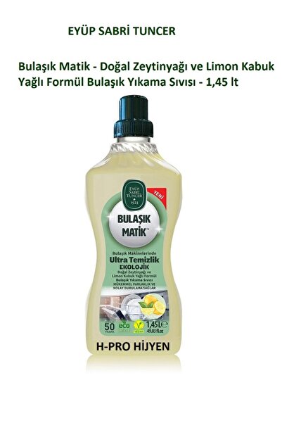 Eyüp Sabri Tuncer Doğal Zeytinyağı ve Limon Kabuk Yağlı Bulaşık Yıkama Sıvısı...