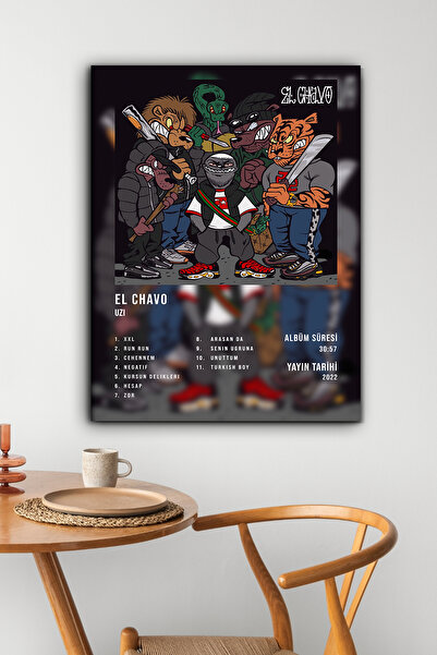 postercraft UZI EL CHAVO Album Tasarım Modern Panel Tablo Poster