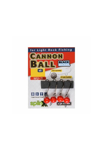 SpiinX Cannon Ball Mafsallı Kırmızı Jighead