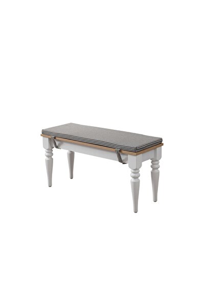 Vivense VENEDİK BENCH, MEŞE ÜST, SİYAH KAZ AYAĞI, 85 CM